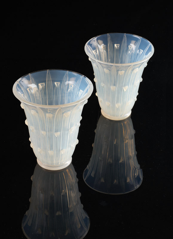 Lalique Bellis Vases, property from a Royal Collection